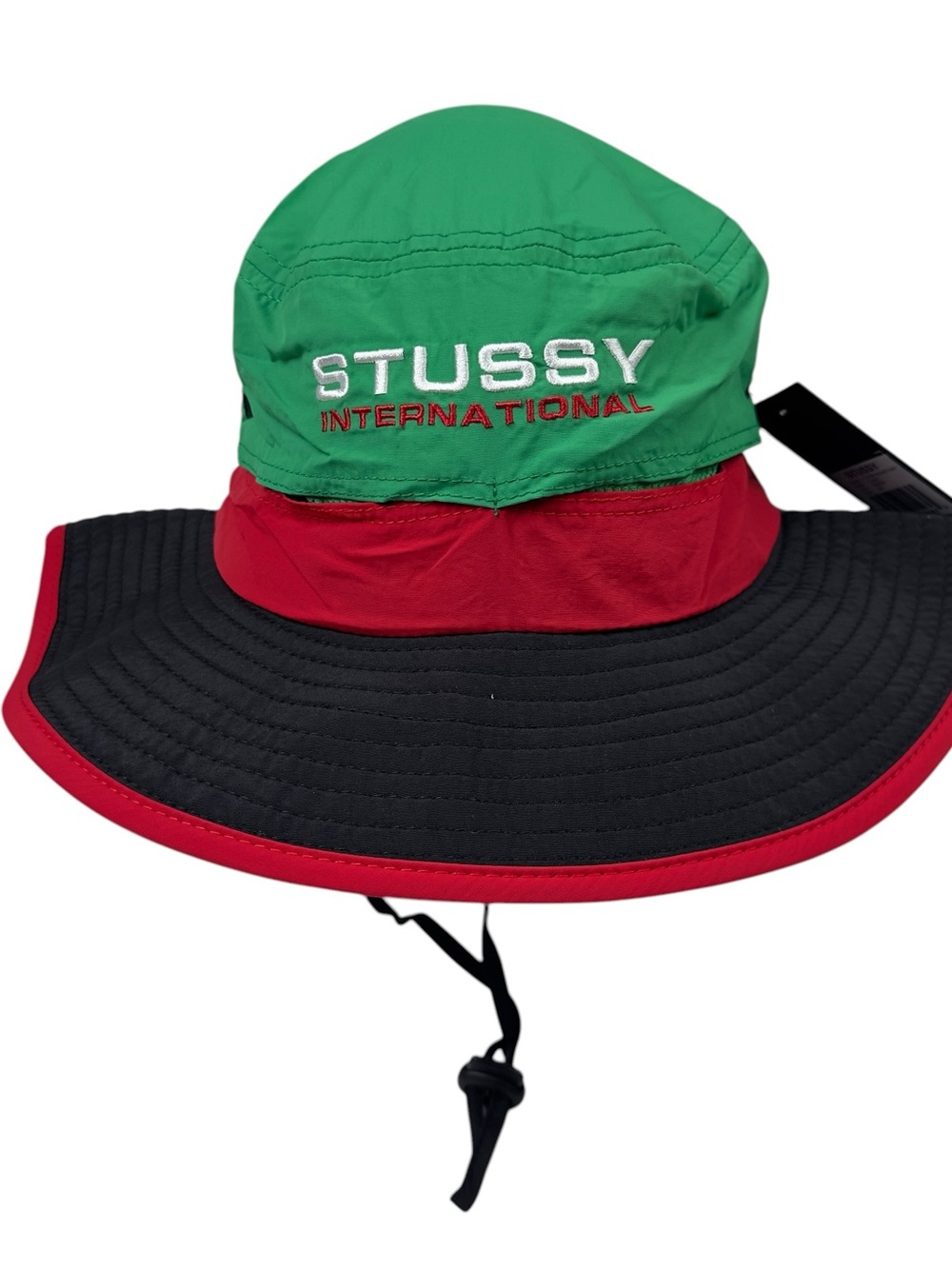 Stussy Roots Rasta Bucket Hat S/M 3 Tone Color Block Outdoors